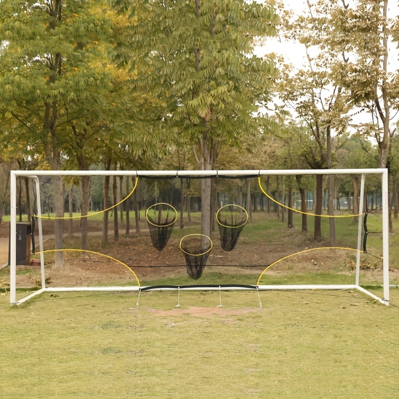Portable football target net for shooting practice