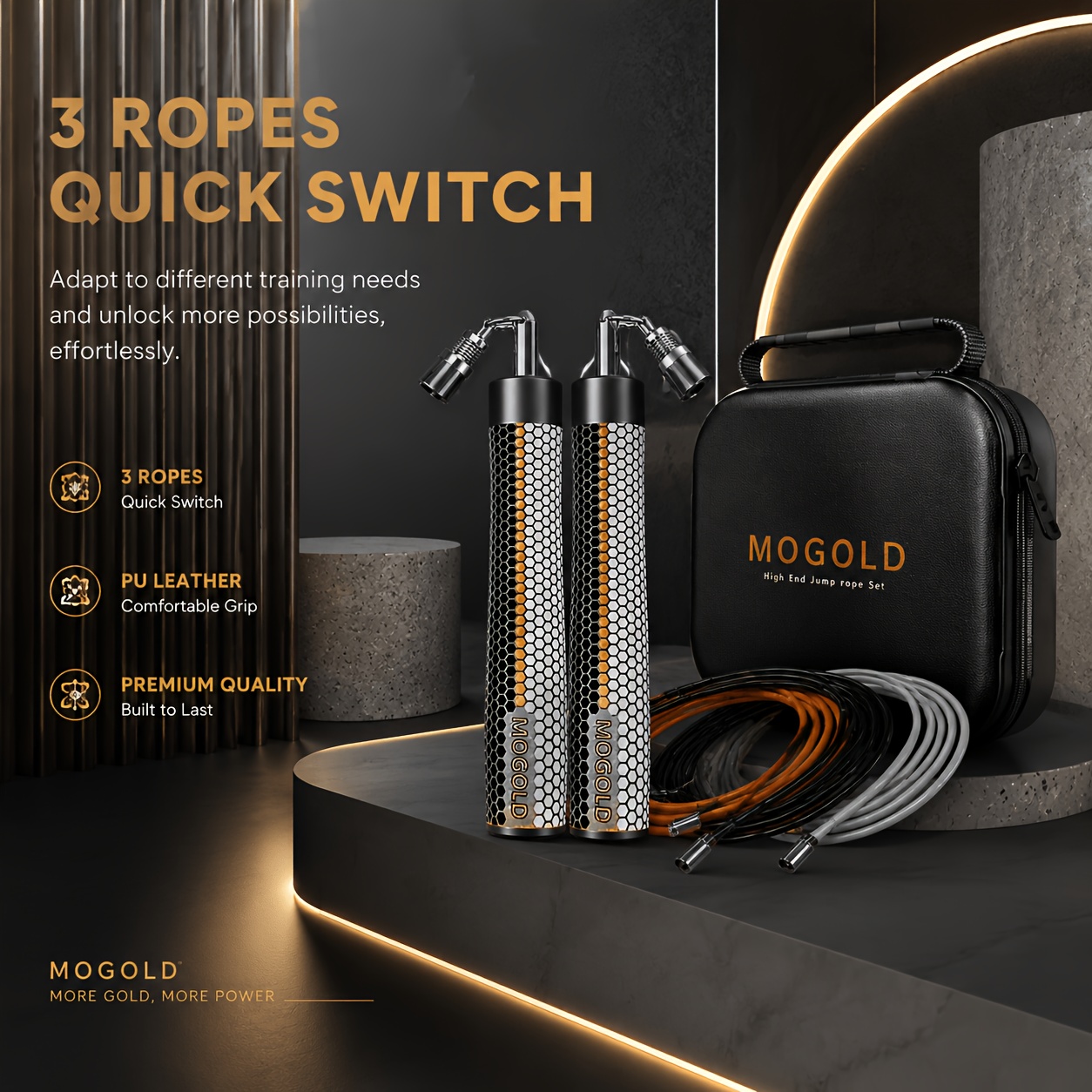 MOGOLD speed-rope set with interchangeable weights