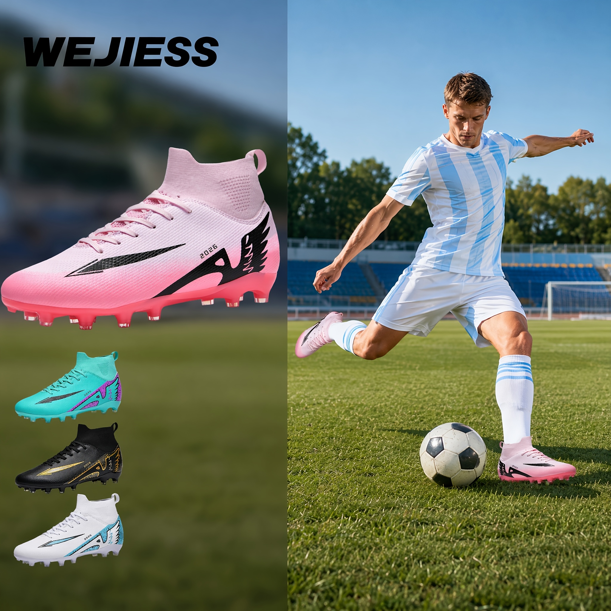 High-top AG football boots for adult training